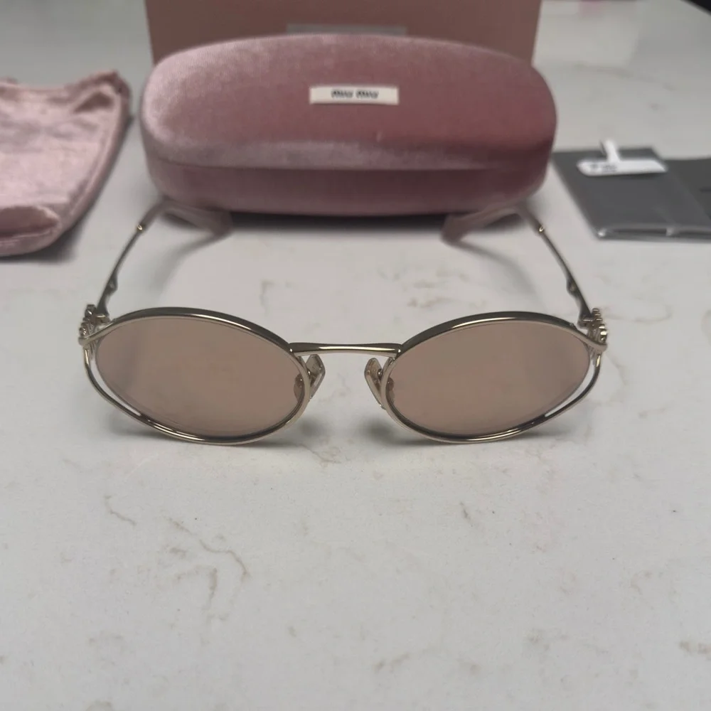 AUTHENTIC Miu Miu Oval Sunglasses - Picture 1 of 5